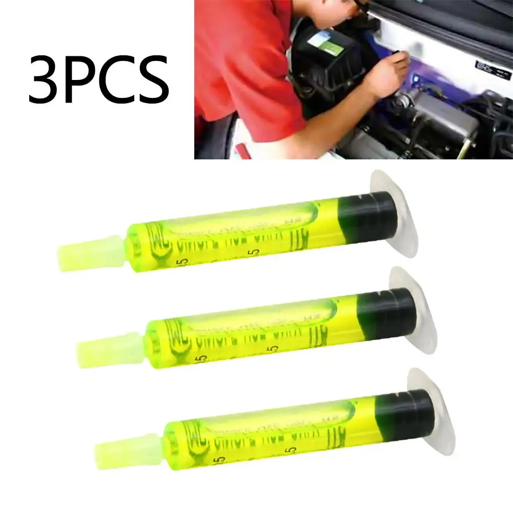 

Automotive Air Conditioning Repair Air Conditioning A/C System Leak Test Agent Car Frozen Tracer Oil 3 PCS Tool 2.5 ml Each