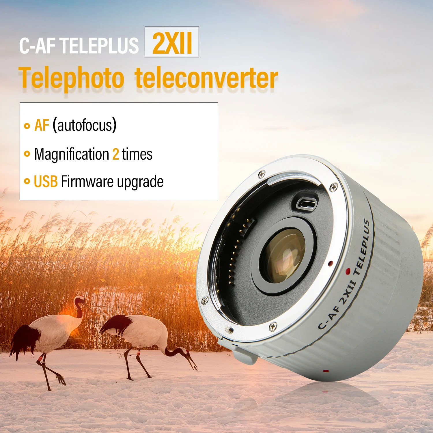 VILTROX C-AF 2X II TELEPLUS Автофокус 2.0X телефото Удлинитель для Canon EF Крепление объектива и DSLR камеры 5DII 80D 5DIV 800D 7D