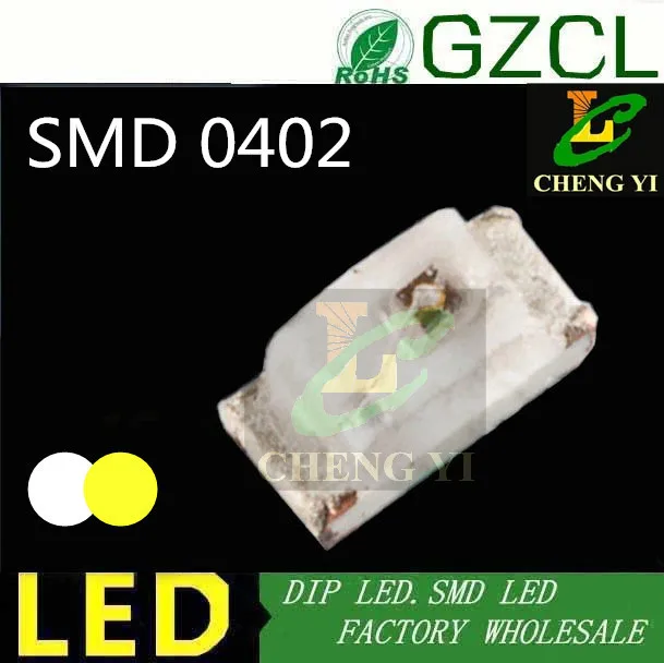 Warm white 0402 SMD chip led 1.0*0.5*0.4mm surface mounted LED diode 2800-3000K | Лампы и освещение