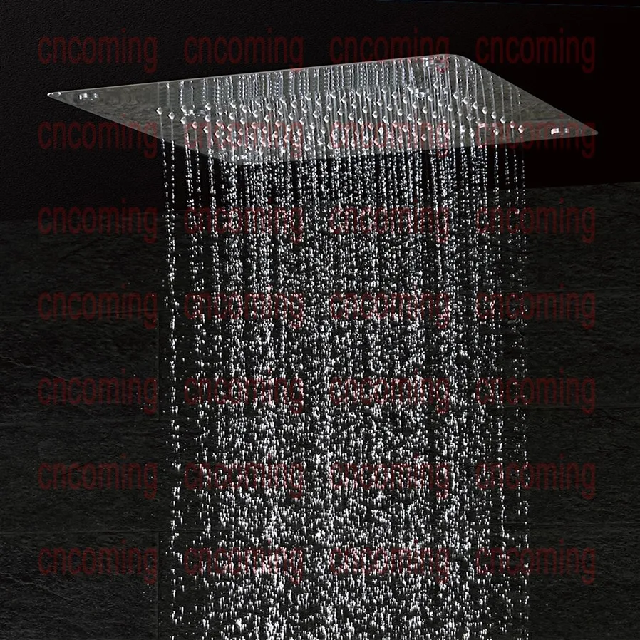 Скрывал Термостатический комплект Панель Ванная комната смеситель Для ванной коснитесь sus304 потолок Насадки для душа 300x300 дождь туман lf5203