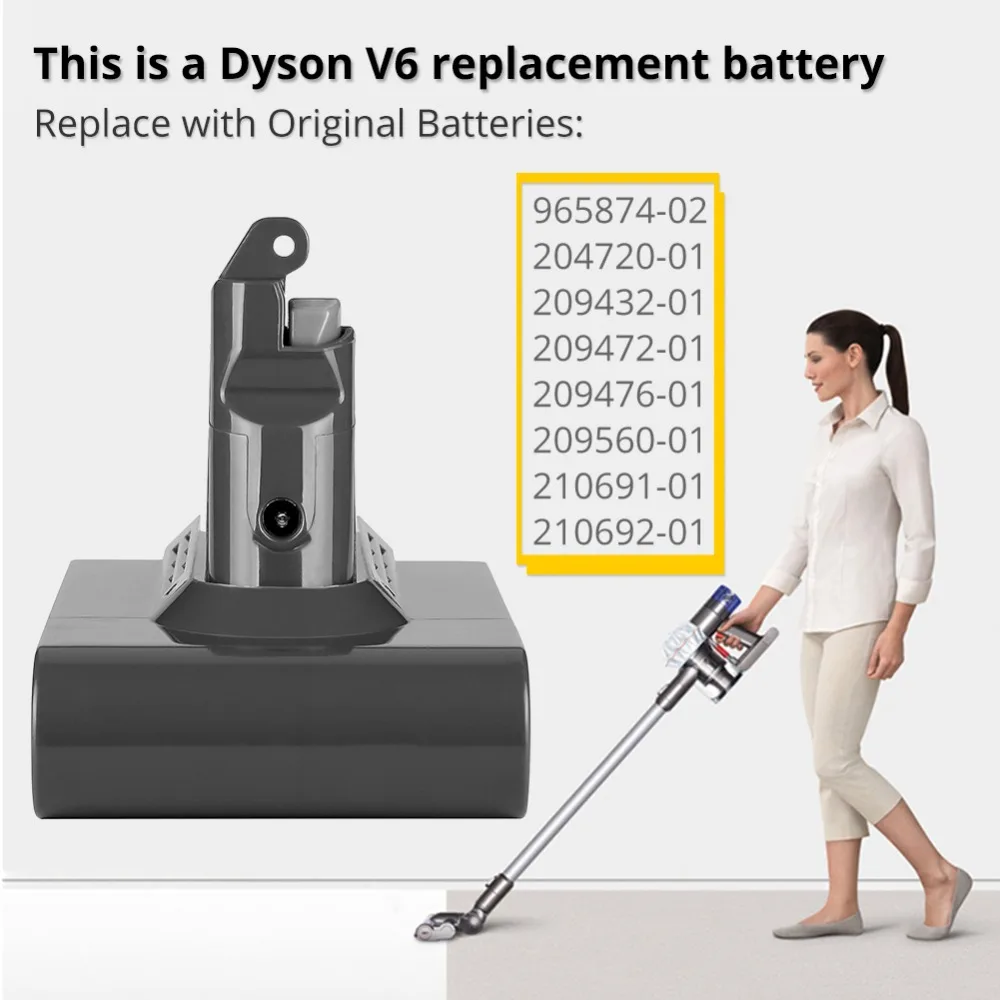 Preise 3.0Ah 21,6 V Lithium Batterie für Dyson V6 DC62 DC58 DC59 SV09 SV07 SV03 Staubsauger Ersatz Teile Sony Zellen