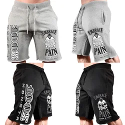 Mens cotton shorts Calf-Length gyms Fitness Bodybuilding Casual Joggers workout Brand sporting short pants Sweatpants Sportswear