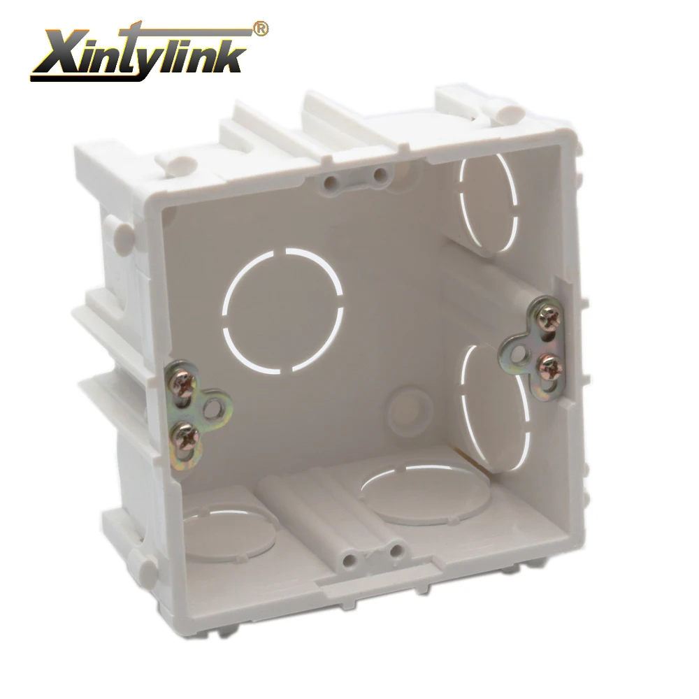 xintylink rj11 rj45 jack Face Plate Back Box rj12 socket junction box embedded wall faceplate