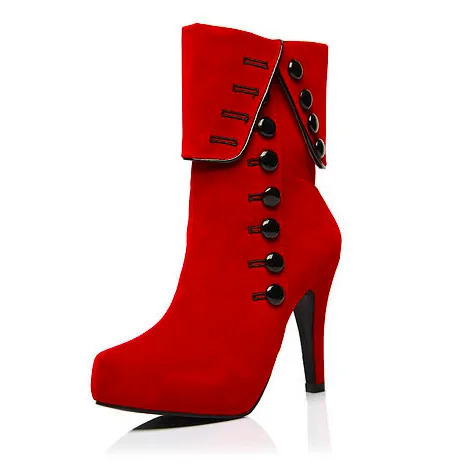 

2018 Dropshipping Unisex Women Ankle Boots High Heels Platform Women Martin Boots Warm Casual Ladies Boots plus size 41 42