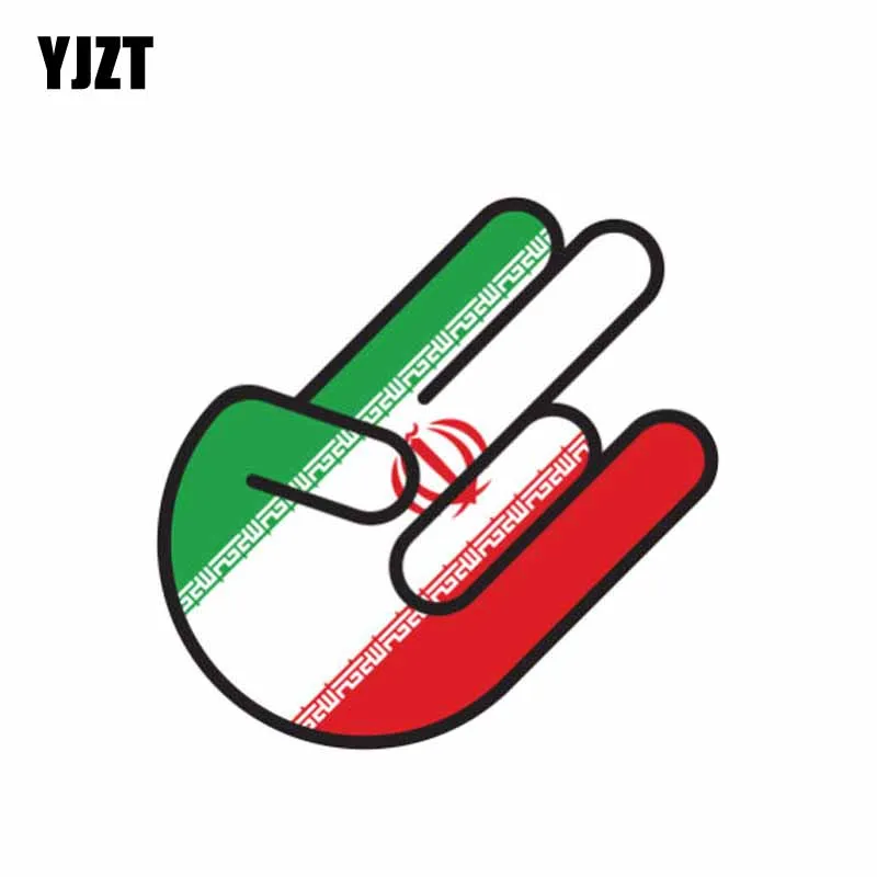 

YJZT 8.9CM*13.6CM Accessories Iran Shocker Flag Decal Reflective Motorcycle Car Sticker 6-1055