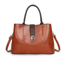 High Quality Women Leather Handbags 2019 New Elegant Shoulder Bag Oil Wax PU Leather Tote Bags for Women Crossbody High Quality Women Leather Handbags 2019 New Elegant Shoulder Bag Oil Wax PU Leather Tote Bags for Women Crossbody