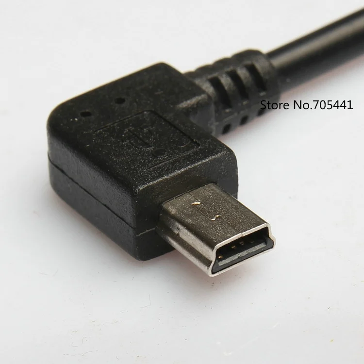 10 шт./лот 90 градусов угол USB 2 0 штекер A на Mini B 5 контактный кабель для синхронизации