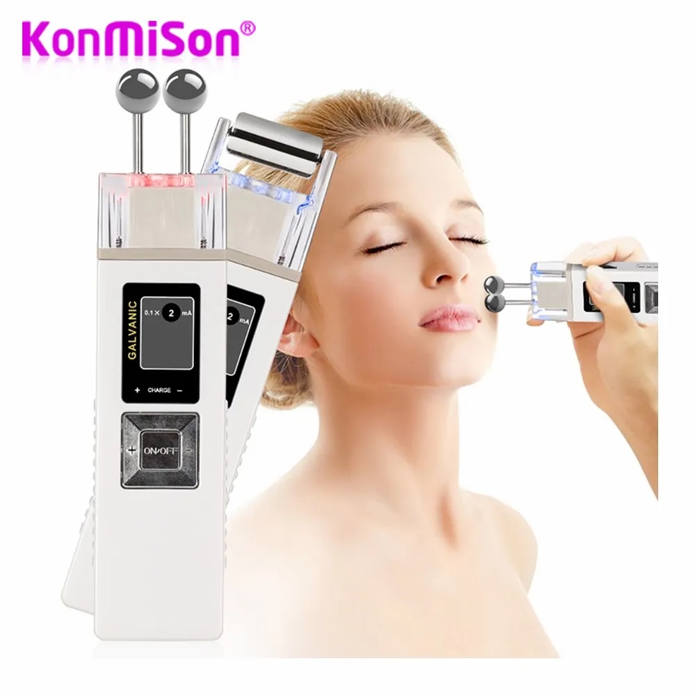 

Konmison Galvanic Microcurrent Skin Firming Whiting Machine Iontophoresis Anti-aging Massager Skin Care Facial SPA Salon Beauty