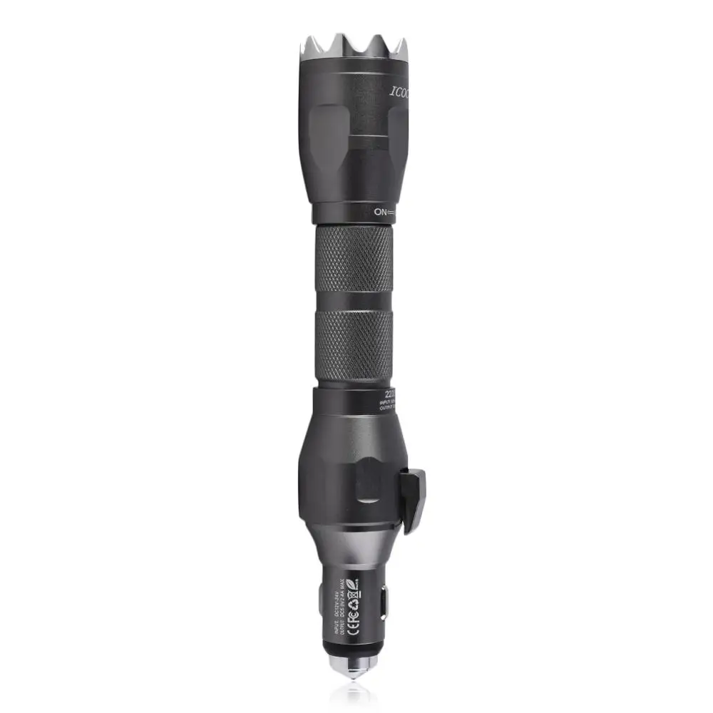 

Multifunctional 200LM Rechargeable Flashlight Flashlight Light / Car Hammer Tool Professional Portable Large Capacity