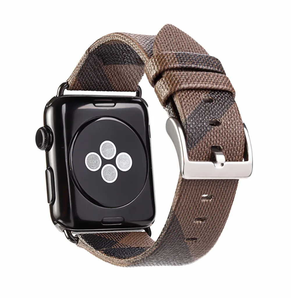 

Apple Watch Band Leather Iwatch 38mm 42mm Leisure sports strap Replacement Band Stainless Metal Buckle Accessories Series 3 2 1