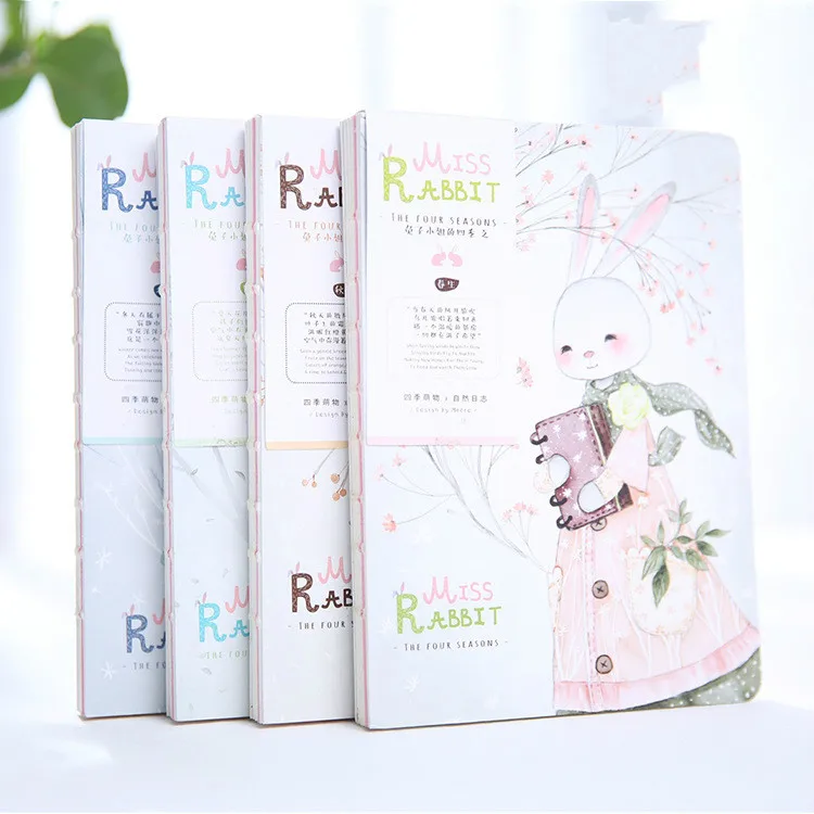Эта красивая книга Новый Блокнот Miss Rabbit four hand book 2017. Подарочные канцелярские