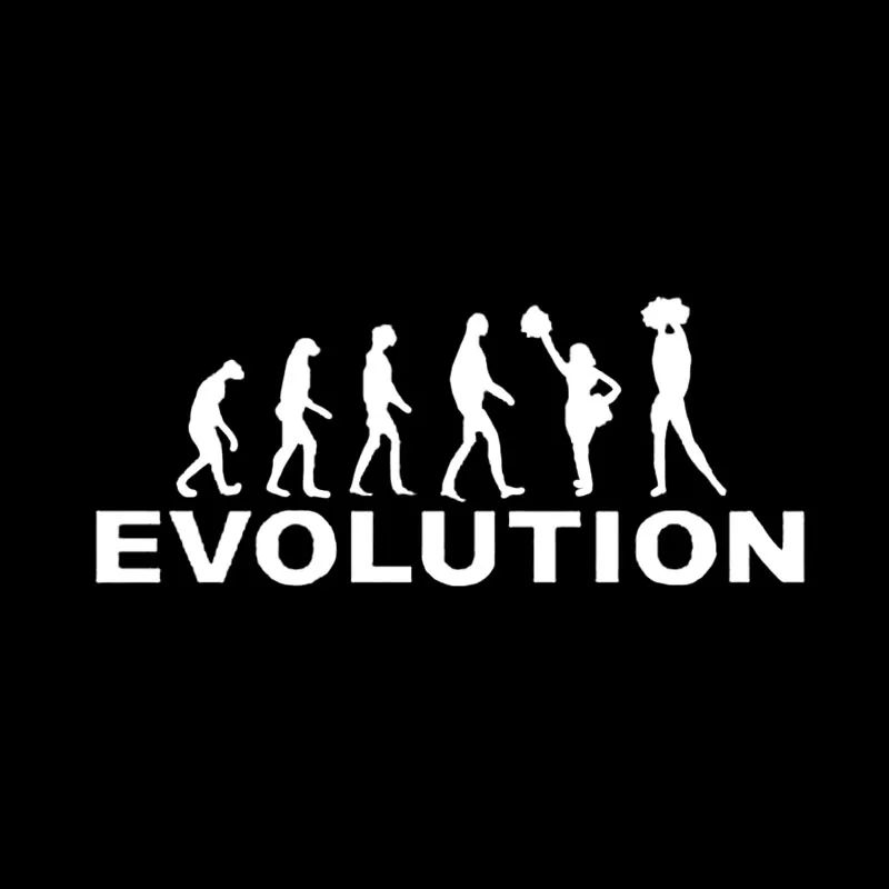 YJZT 15 4*6 3 см модная EVOLUTION Cheerleader декор для Автомобиля Виниловые высококачественные