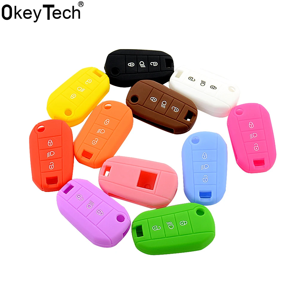 OkeyTech Мягкий силиконовый чехол для ключей от машины Обложка Citroen C4L кактус C5 C3 C6 C8