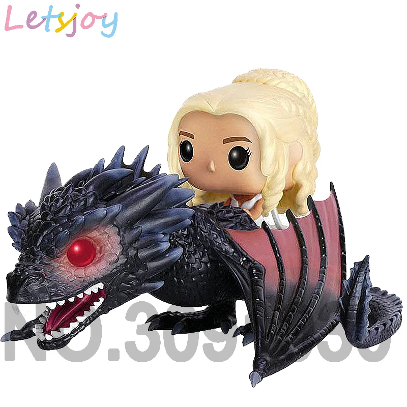 Official letsjoy Daenerys Targaryen pop horse action figure Game of thrones vinyl squishy Stormborn Dany Mother of Dragons Queen