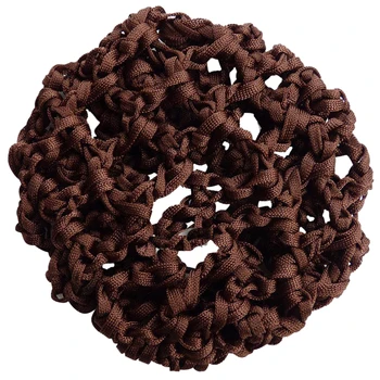 

2 Pcs Brown Nylon Mesh Elastic Knot Bun Cover Hairnets for Women