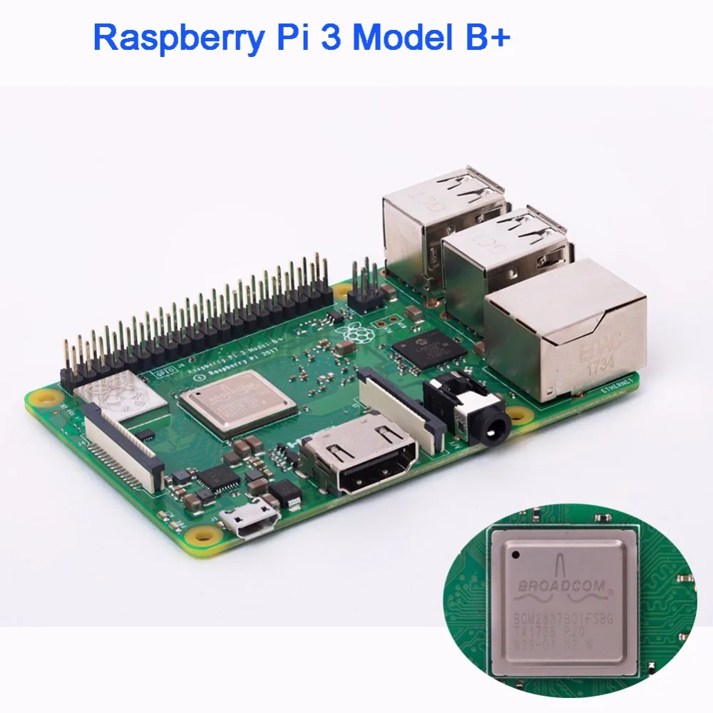 Предпродажа! Raspberry Pi 3 Model B+ 1 Гб LPDDR2 SDRAM, RPI Modle B Plus четырехъядерный WiFi и Bluetooth RCmall FZ3232