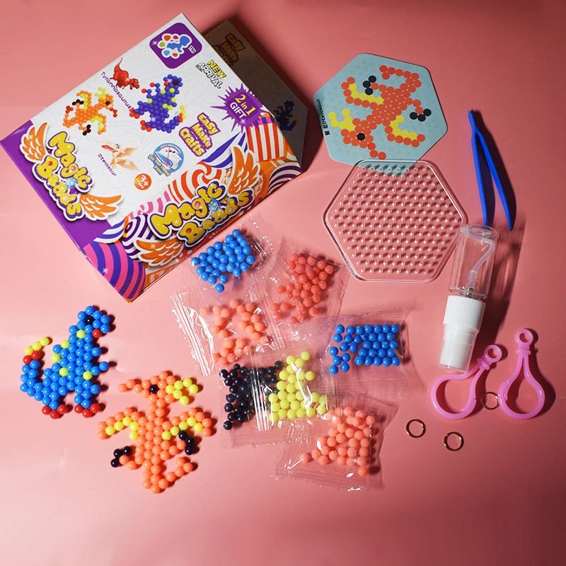 Diy Perler водяные бусины игрушка для детей лиса и кролик набор плавков головоломка