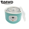 DMWD Automatic Electric Yogurt Maker Multifunction Stainless Steel Leben Container Natto Rice Wine Machine Four Yoghurt Cups 1L 4