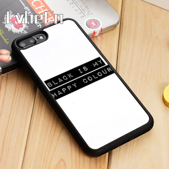 Чехол для телефона LvheCn Black Is My Happy с рисунком эмо ботаника хипстера iPhone 11 12 Pro X XR XS MAX