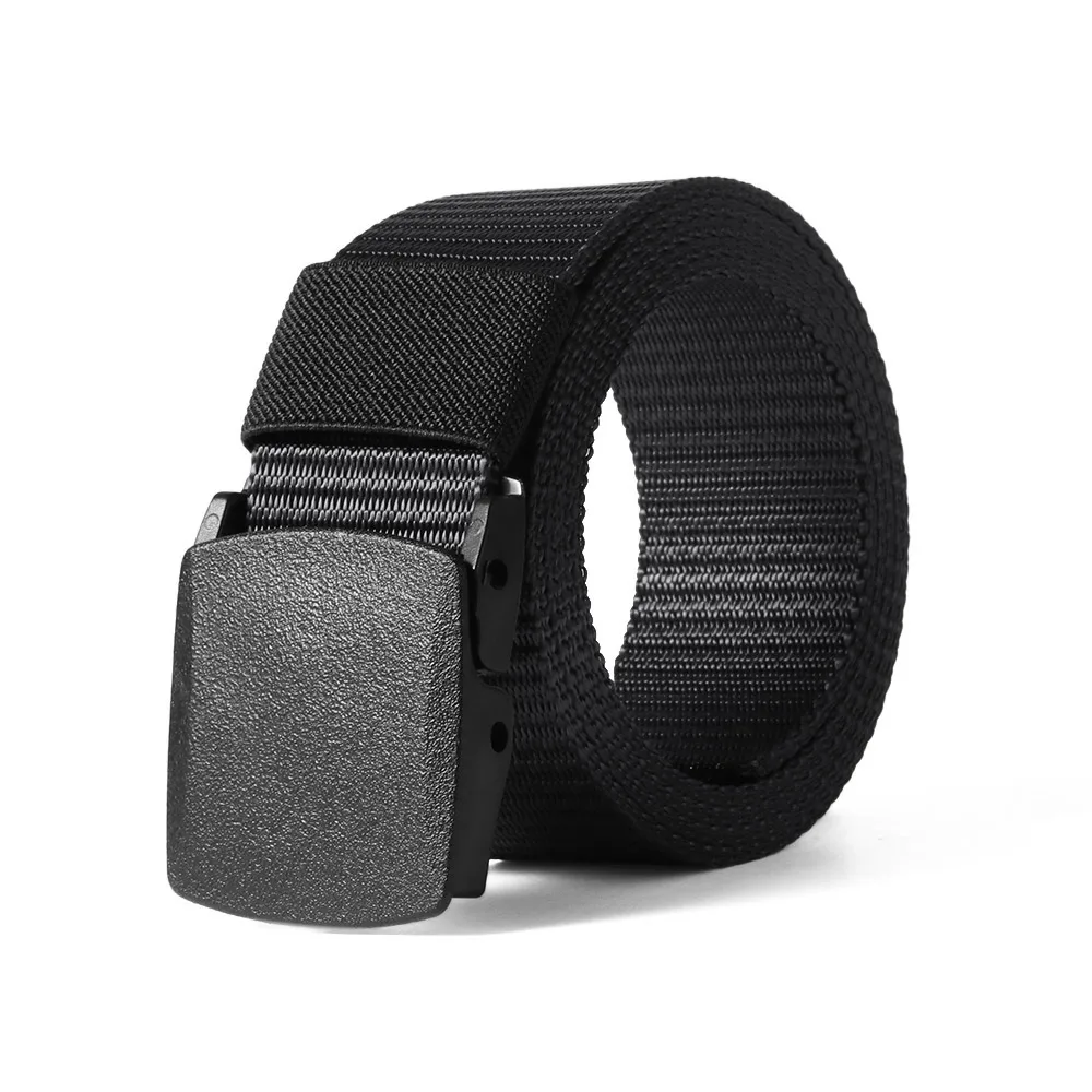 Man Fashion Webbing Military Style Canvas Tan Gürtel Belt Metal Buckle Hot