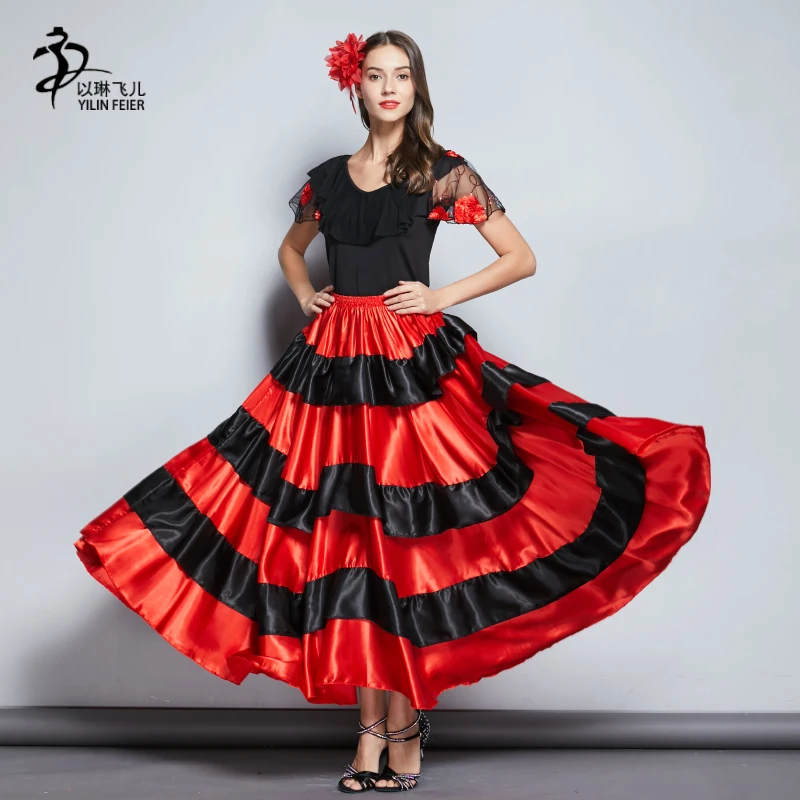 Женская юбка для танца живота Flomenco Цыганского танца|skirt dance ballroom|dress flamencoflamenco |