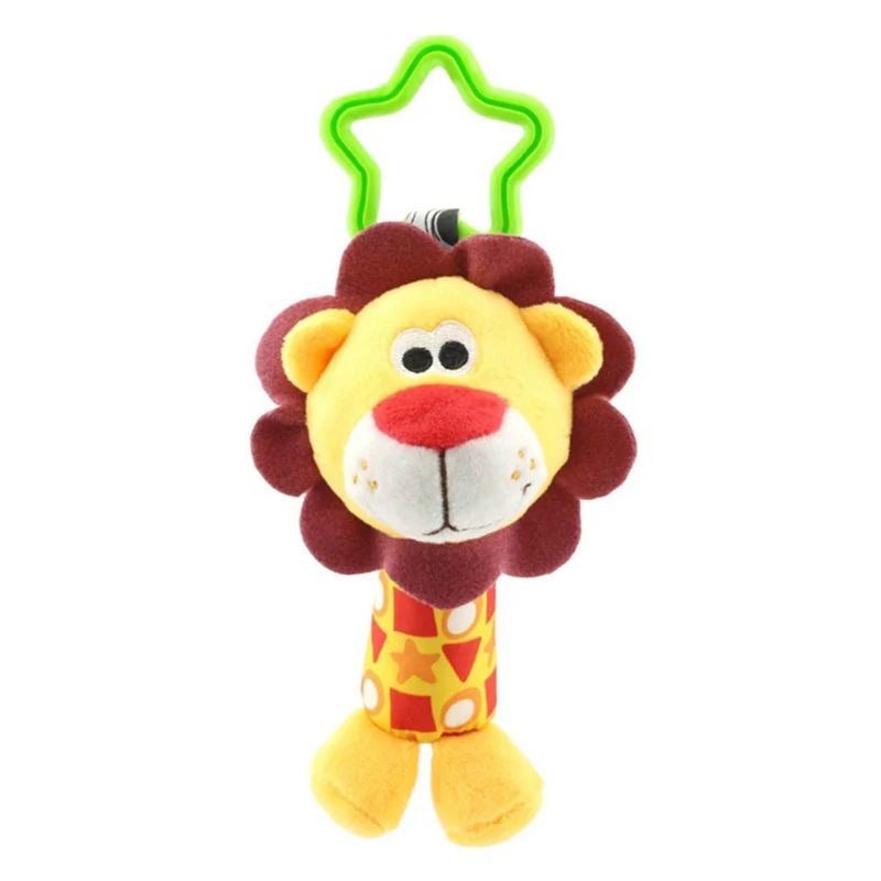 Style 2 lion Для новорожденных плюшевые прогулочная коляска игрушки, погремушки для младенцев, зарядные батареи для мобильных телефонов с рисунками зверей из мультфильмов подвесной колокольчик Развивающие детские игрушки для детей возраста от 0 до 12 месяцев Игрушки - Цвет: Style 2 lion