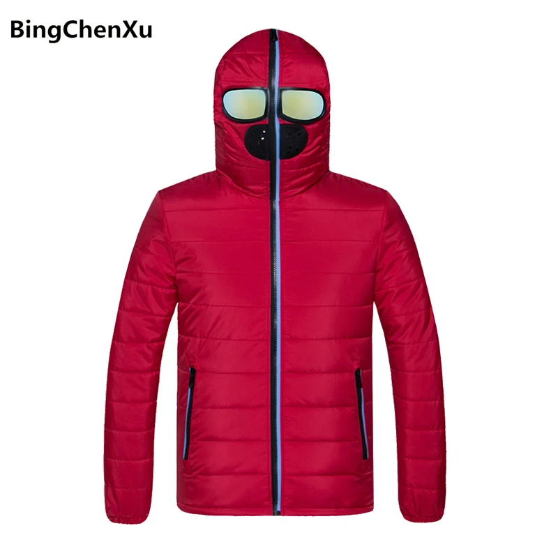 Buy Winter Jacket Men Hooded Stylish Fashion Red Warm