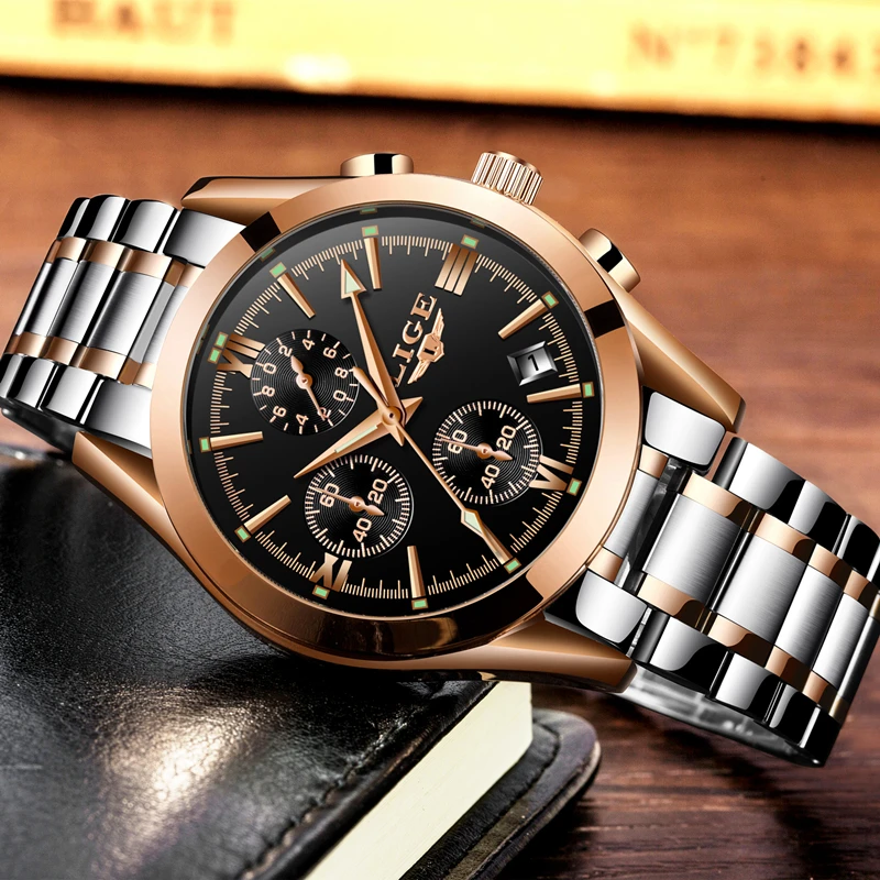 2017 BIDEN Men Full Steel Watches Male Fashion Sports Watch Quartz Clock Man Military Waterproof Wristwatches Relogio Masculino