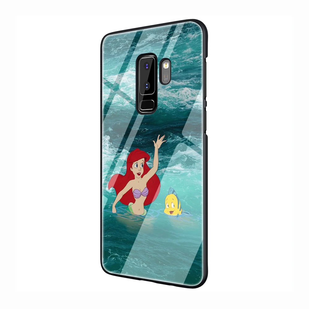 Cartoon Ariel little Mermaid popular Tempered Glass Phone Cover Case for Samsung Galaxy S7 edge S8 9 10 Note 8 9 10 Plus A10 20 30 40 50 60 70 - Цвет: G11