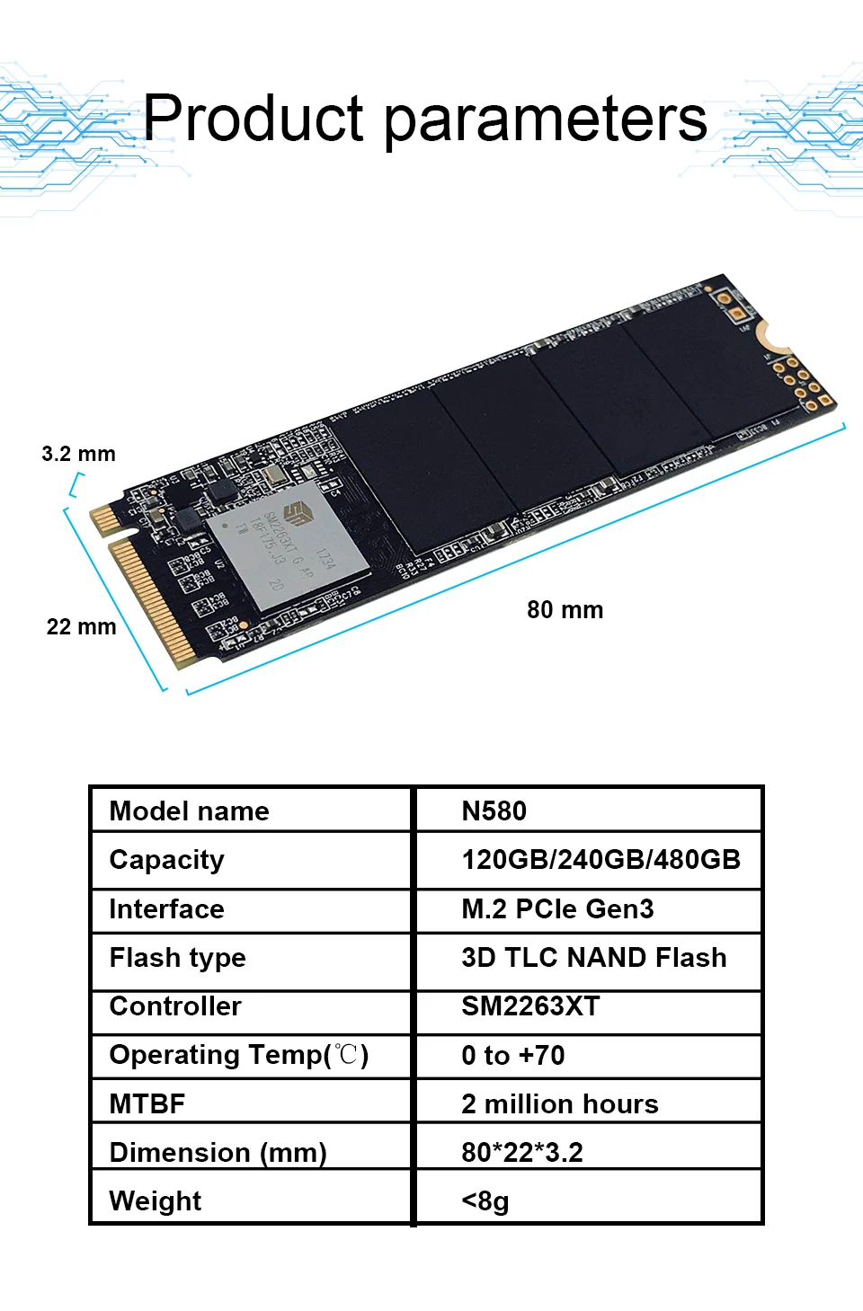 M.2 PCIe SSD M2 120gb 128GB 256GB 512GB PCIe NVMe