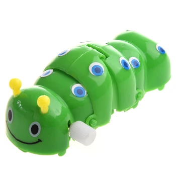 

New Children Clockwork Spring Toy Green Plastic Cartoon Creeping Insect