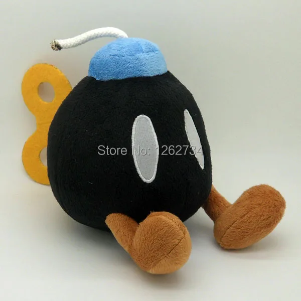 

5" Black BOB-OMB BOMB Super Mario Bros Plush Doll Figure PCXB