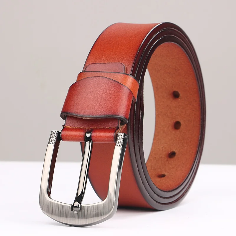 DOULILU Mens Belts Genuine Leather Belts Men Pin Buckle Belt for Mens ...