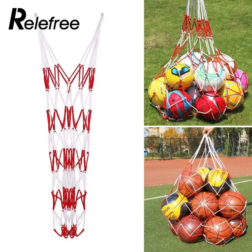 Relefree outdoor sporting Soccer Net 10 Balls Carry Net Bag Sports