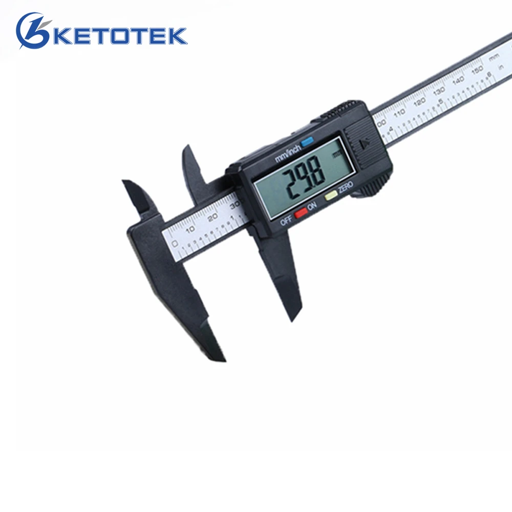 Jyving Digital Vernier Caliper Measure 0150mm/06inch Electronic Carbon Fiber Vernier Calipers