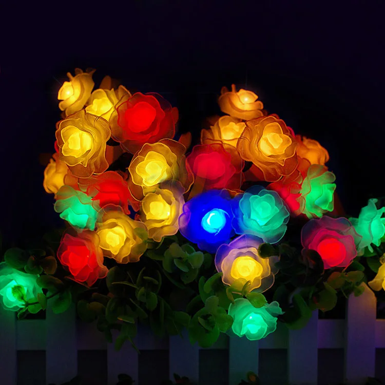 

Premium Quality 6m 30 LED Solar powered Christmas Lights 8 Modes Waterproof Solar roses String Lights for Outdoor Garden homes