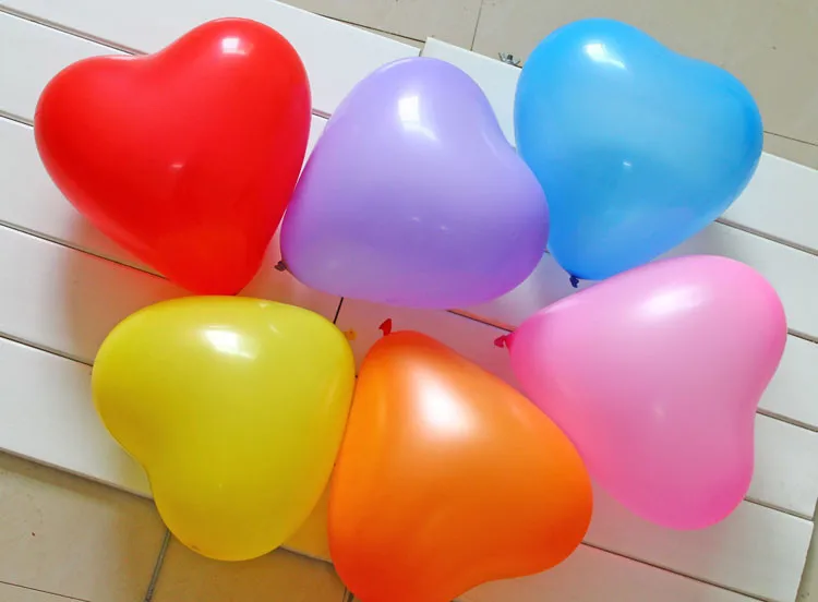 10 шт., 10 дюймов, 2,2 г, воздушные шары в форме сердца для дня рождения, свадьбы, вечеринки, дня рождения, уплотненные латексные шары в форме сердца