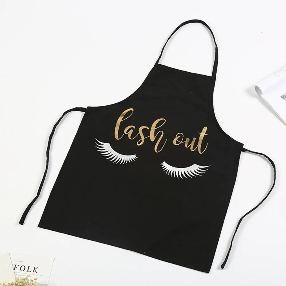 

BLUELANS Bronzing love Pattern Lovely Household Cooking Kitchen Cotton Apron Gilding Eyelash Pattern Cook Wear