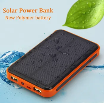 

Solar Replacement Batteries for Dual USB Phones Replacement Batteries 30000 mAh Waterproof Power Bank Bateria External Portable