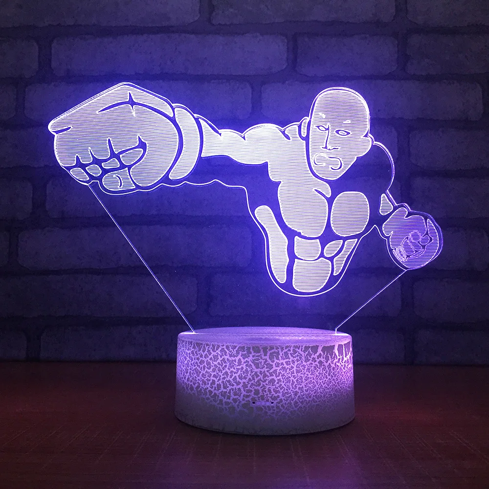 One Punch Man 3D LED RGB Night Light 7 Color Change Desk Light Action