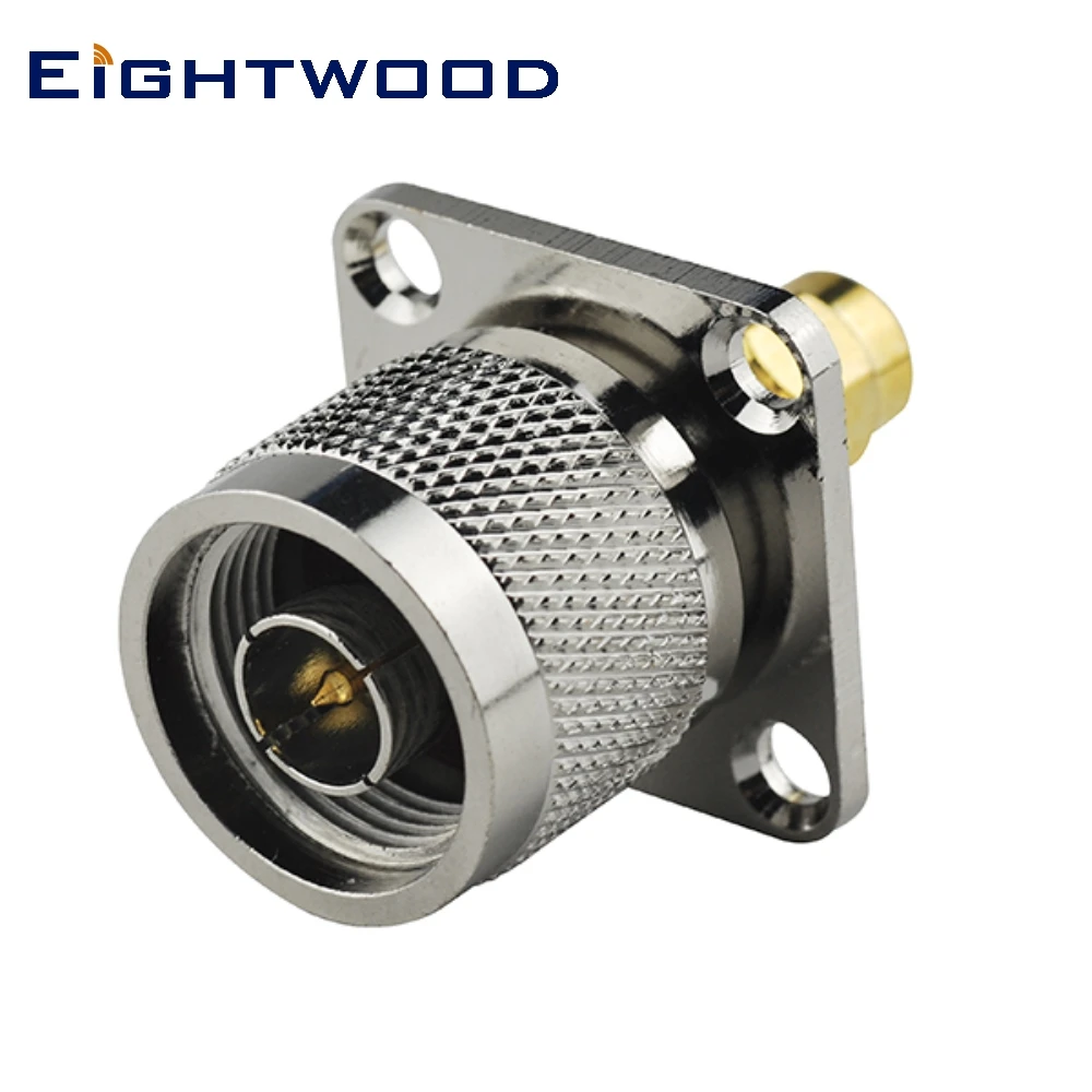 Eightwood 5 шт. SMA to N RF коаксиальный адаптер штекер Разъем 4 Отверстия Фланец Панель