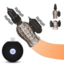 12 Speeds Rechargeable Glans Trainer Vibrators Masturbator For Men Penis Massager Dildo Vibrator Delay Lasting Sex Toys sex toy for men rechargeable penis massager remote control male masturbator delay lasting trainer sex toys men s glans vibrators