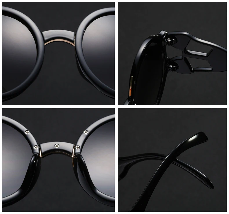 XYKGR модные круглые индивидуальные солнцезащитные очки женские трендовые брендовые черные синие солнцезащитные очки модные цвета UV400 очки