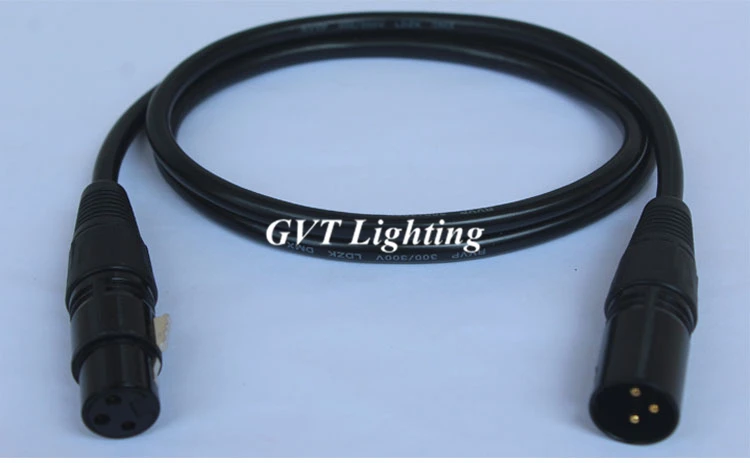 10 шт./лот, длина 1 метр, длина 3-контактный разъем для подключения сигнала DMX кабель для сценового освещения сцены аксессуары 1м кабели DMX
