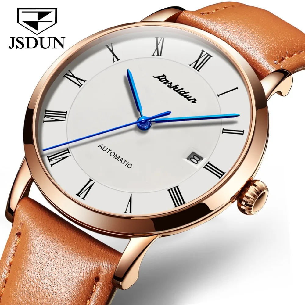 

JSDUN Mens Watches Top Brand Luxury Sapphire Waterproof Watches Men Automatic Mechanical Wrist Watches Relojes hombre 2019