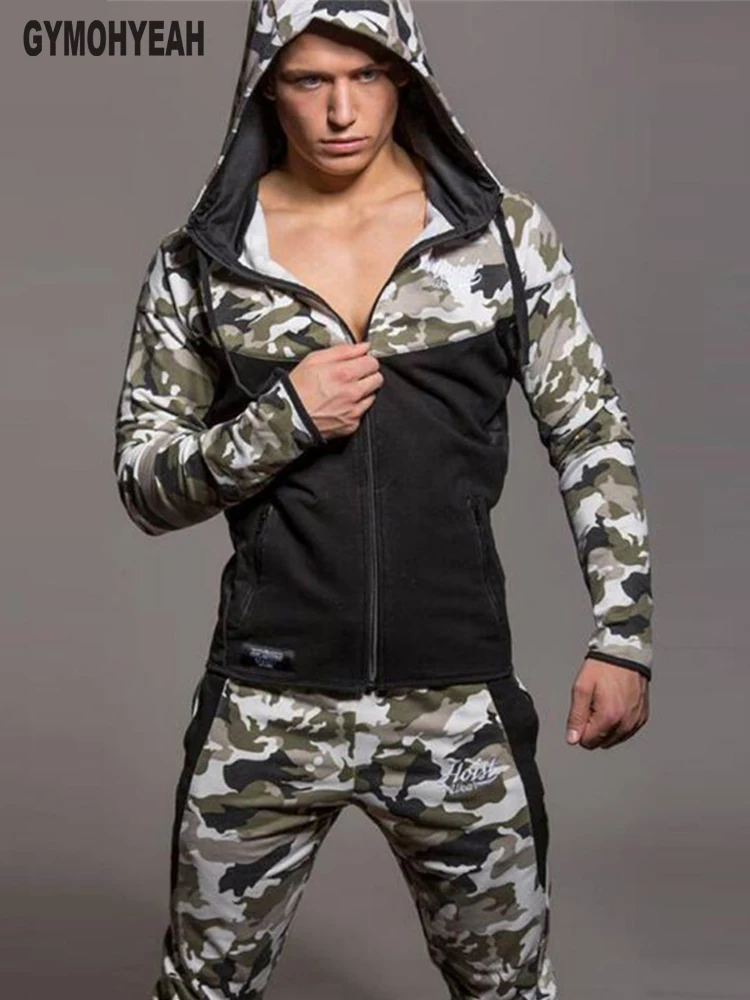 

Hoodies Men New Brand Mens Casual Sweatshirt Jacket Cardigan Fashion Cloak Hooded Male quality Hip Hop Zipper camouflage hoodie