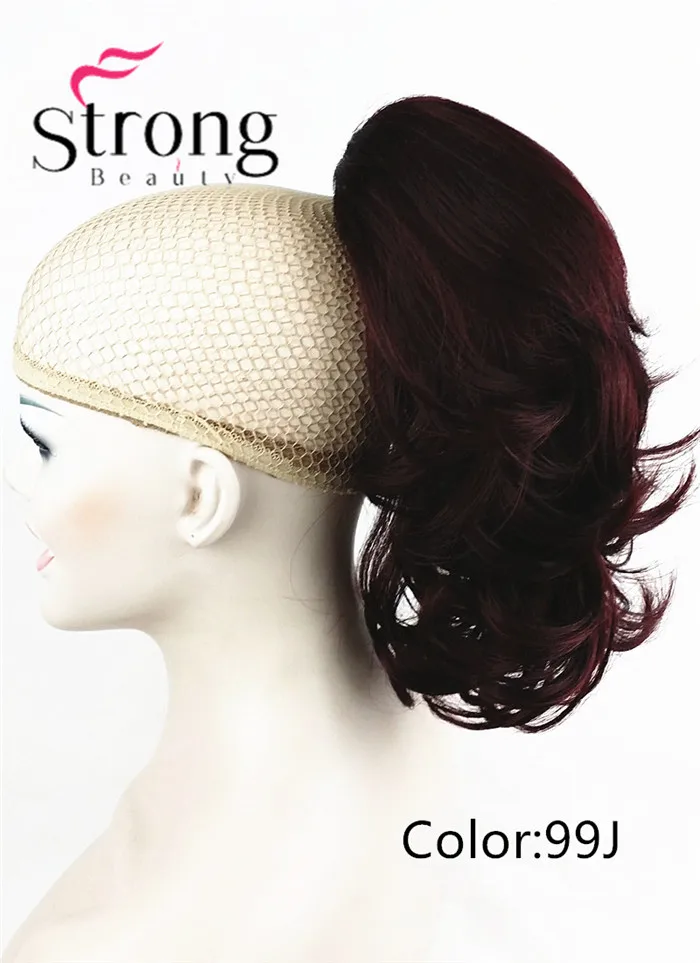 Синтетические женские волнистые накладные волосы двойного назначения, заколка-коготь, конский хвост, накладные волосы, шиньон, цвет на выбор