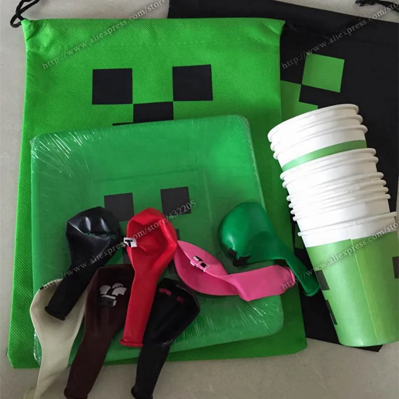 Buy Minecraft Creeper Party Supplies Set (100 Paper