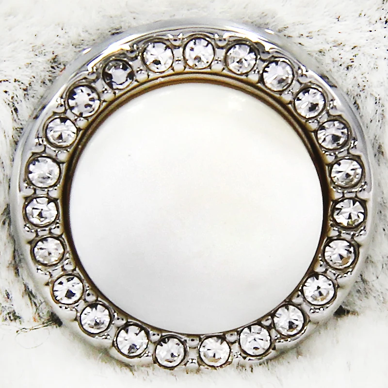 Ювелирные изделия YUKAM Pave White Crystal Mother of Pearl Disc Slide Charms для браслетов из нержавеющей