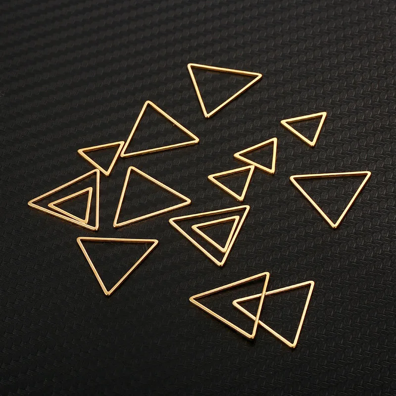 

20PCS Geometric Series Stainless Steel Hollow Triangle Charms For Jewelry Making DIY Small Triangle Charms Pendants Accessories
